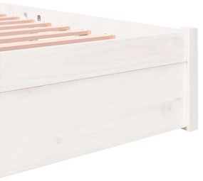 vidaXL Πλαίσιο Κρεβατιού Λευκό 160 x 200 εκ. από Μασίφ Ξύλο