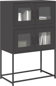 vidaXL Highboard Μαύρο 68x39x107 cm Ατσάλι
