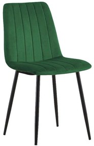 Καρέκλα Τραπεζαρίας 631-123-012 44x55x86cm Green Μέταλλο,Ύφασμα