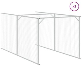 vidaXL Σπιτάκι Σκύλου με Οροφή Ανθρακί 117x813x123 εκ. Γαλβαν. Χάλυβας