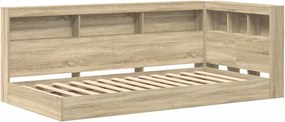 vidaXL Κρεβάτι Βιβλιοθήκης Sonoma Δρυς 100 x 200 cm Επεξεργασμένο ξύλο
