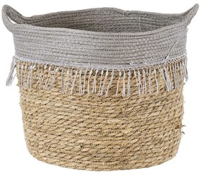 Καλάθι - Κασπώ Syros 20283 Φ28x24cm Beige-Grey GloboStar Cotton,Wicker