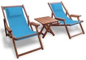 Bliumi  Σετ Σεζλόνγκ με Τραπέζι Οξιά Bliumi 5169G/ 5177G Σιέλ BEST-212341947