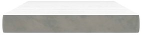 vidaXL Στρώμα με Pocket Springs Ανοιχτό Γκρι 140x210x20 εκ. Βελούδινο