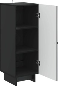 vidaXL Πλαϊνό γραφείο Μαύρο 33 x 34,5 x 90 εκ Επεξεργασμένο Ξύλο