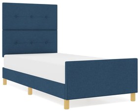 vidaXL Κρεβάτι σε Μπλε, 80x200 εκ., Υφασμάτινο