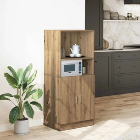 vidaXL Ντουλάπι Κουζίνας Αρτισιανή Δρυς 57x41,5x131,5 εκ. Επεξεργ.Ξύλο