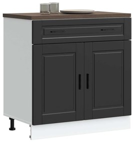 ντουλάπι βάσης κουζίνας Porto Μαύρο κατασκευασμένο ξύλο