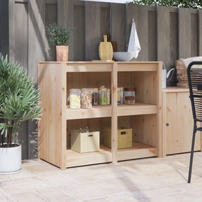 vidaXL Ντουλάπα Εξωτερικής Κουζίνας 106x55x92 cm Από Στερεό Ξύλο Πεύκο