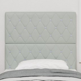 vidaXL LED Πλάτη Ανοιχτό Γκρι 100 cm Βελούδο