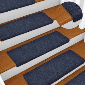 vidaXL Πατάκια Σκάλας Αυτοκόλλητα 30 τεμ. Μπλε 65x21x4 εκ.