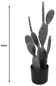 Διακοσμητικό φυτό Cactus σε γλάστρα Inart πράσινο pp Υ64εκ