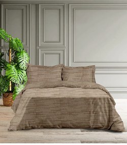 Makis Tselios Home Σετ Παπλωματοθήκη Φανέλα King Size 240x260 Lines Brown 3