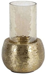 Κηροπήγιο 013.795098 12x21cm Gold Metal, Glass