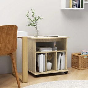 vidaXL Ντουλάπι Τροχήλατο Sonoma Δρυς 60 x 45 x 60 εκ. από Επεξ. Ξύλο