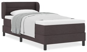vidaXL Κρεβάτι box spring με στρώμα με στρώμα Σκούρο καφέ Σκούρο καφέ