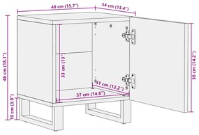 ΚΟΜΟΔΙΝΑ 2 ΤΕΜ. 40 X 34 X 46 ΕΚ. ΑΠΟ ΜΑΣΙΦ ΑΝΑΚΥΚΛΩΜΕΝΟ ΞΥΛΟ 377425