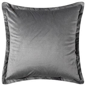 Βελουτέ Διακοσμητική Μαξιλαροθήκη (45x45) Silk Fashion A804 Ανοιχτό Γκρι