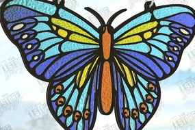 Σετ των 2 Intra απο ξύλο plywood 3mm-4mm πάχος Suncatcher πεταλούδας | CNC Δίασταση 30x20 cm INTRAFABR-123766014