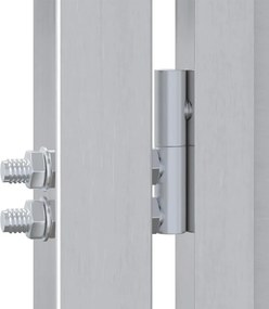 VidaXL Πύλη Κήπου 85 x 70 εκ. Ανοξείδωτο Ατσάλι Ασημί Κλειδώσιμο
