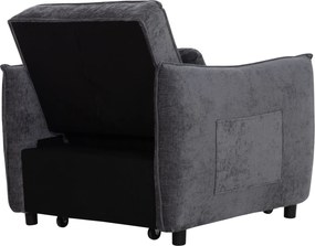 ΠΟΛΥΘΡΟΝΑ-ΚΡΕΒΑΤΙ ORYN HM3307.01 ΓΚΡΙ ΥΦΑΣΜΑ 85x88x78Υεκ.