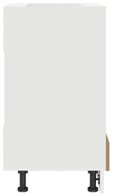 vidaXL Ντουλάπι φούρνου με αποθήκευση artisan δρυς 60 x 46 x 81.5 εκ
