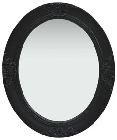 Καθρέφτης Τοίχου με Μπαρόκ Στιλ Μαύρος 50 x 60 εκ. - Μαύρο