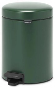 Κάδος απορριμμάτων με πεντάλ Brabantia NewIcon 1003199, 5 L, Ομαλό κλείσιμο, Αντιολισθητική βάση, Σκούρο πράσινο