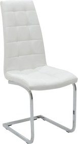 Καρέκλα Darrell pakoworld pu λευκό-βάση χρωμίου 42x49x106εκ 2TMX