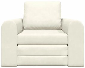 vidaXL Κρεβάτι καναπές Κρεμ 98 x 71 x 83 εκ. Βελούδο