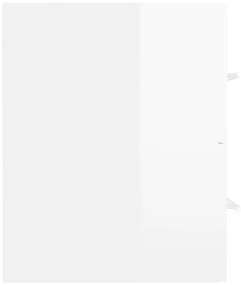 vidaXL Ντουλάπι Νιπτήρα Γυαλιστερό Λευκό 41x38,5x48 εκ. από Επεξ. Ξύλο