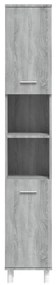 vidaXL Ντουλάπι Μπάνιου Γκρι Sonoma 30x30x179 εκ. Επεξεργασμένο Ξύλο