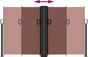 vidaXL Σκίαστρο Πλαϊνό Συρόμενο Καφέ 140 x 1000 εκ.
