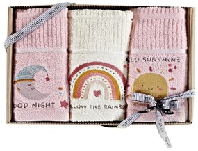 Πετσέτες Βρεφικές 231 (Σετ 3τμχ) Pink-Beige Kentia Towels Set 40x70cm 100% Cotton