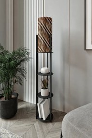 Stewehome Στρογγυλός φωτιστικός με ράφι από mdf