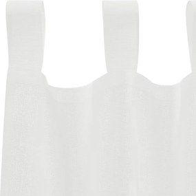 vidaXL Κουρτίνες Voile με βρόχους 2 τεμάχια Λευκό 140x225 cm