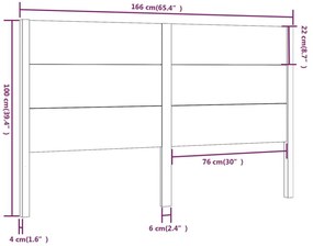 Κεφαλάρι Κρεβατιού 166 x 4 x 100 εκ. από Μασίφ Ξύλο Πεύκου - Καφέ