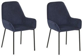 Καρέκλα Berwyn 1295, Μαύρο, Μπλε, 89x56x59cm, 7 kg, Ταπισερί, Μεταλλικά, Μπράτσα | Epipla1.gr
