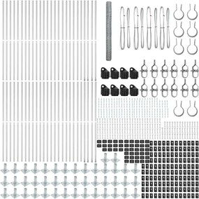 vidaXL Στύλος Περιφράξεων Ασημί 100 x 1,6 μ (36 χλστ πλέγμα) Ατσάλι