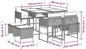 ΣΕΤ ΤΡΑΠΕΖΑΡΙΑΣ ΚΗΠΟΥ 9 ΤΕΜ. ΜΠΕΖ ΣΥΝΘΕΤΙΚΟ ΡΑΤΑΝ ΜΕ ΜΑΞΙΛΑΡΙΑ 3278085