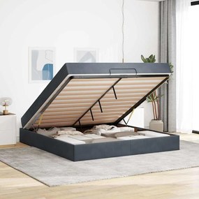 vidaXL Σκελετός Κρεβατιού Άλλο Σκούρο γκρι 180 x 200 cm Βελούδο