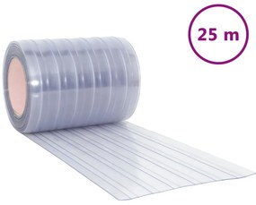 VidaXL Λωριδοκουρτίνα Διαφανής 25 μ. 300 χιλ. x 2,6 χιλ. από PVC