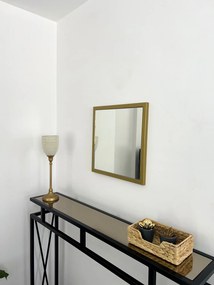 Stewehome Καθρέφτης Χρυσό Μεταλλικό Πλαίσιο 40x40 cm