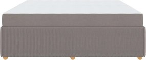 vidaXL Σκελετός Κρεβατιού Taupe 200 x 200 cm ύφασμα