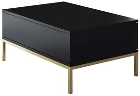 Τραπέζι Σαλονιού Lord 618BLY1214 90x60x40cm Black-Gold