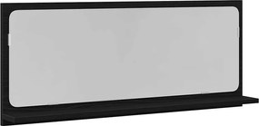 vidaXL Επιτραπέζιο Καθρέφτη με ράφι Μαύρη Οξυά 90 x 10,5 x 37 cm