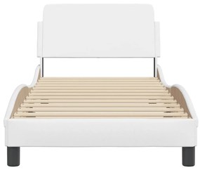 Πλαίσιο Κρεβατιού με Κεφαλάρι Λευκό 80x200 εκ. Συνθετικό Δέρμα - Λευκό