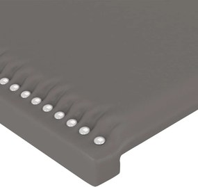 vidaXL Κεφαλάρι Κρεβατιού LED Γκρι 100x5x118/128 εκ