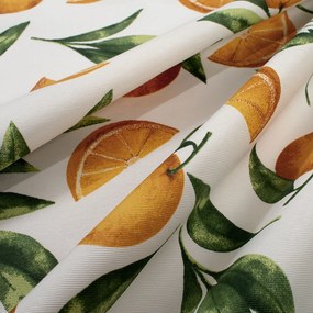 Αλέκιαστο Τραπεζομάντηλο (180x300) Dimcol Oranges 474 White-Orange