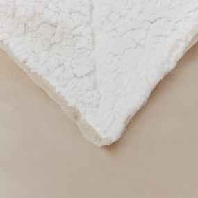vidaXL Κουβέρτα Μπεζ 150 x 200 cm Μαλλί